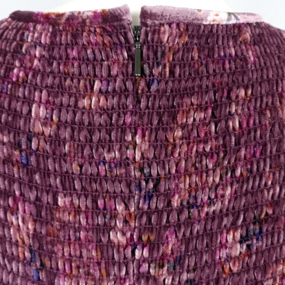 Rebecca Taylor Plum Jewel Velvety Smocked Top - Picture 13 of 15